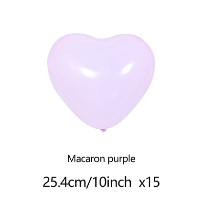 15pcs heart-shaped balloons, Maka color pink/blue/latex balloons Valentine's Day birthday wedding anniversary decoration