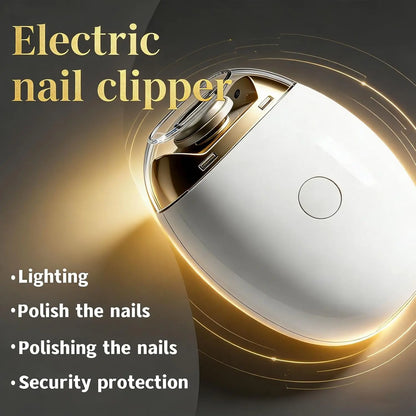 2 IN 1 Electric Nail Trimmer With LED Light Automatic Nail Grinder Trimmer For Baby Adult Mini Manicure Tools Nail Care