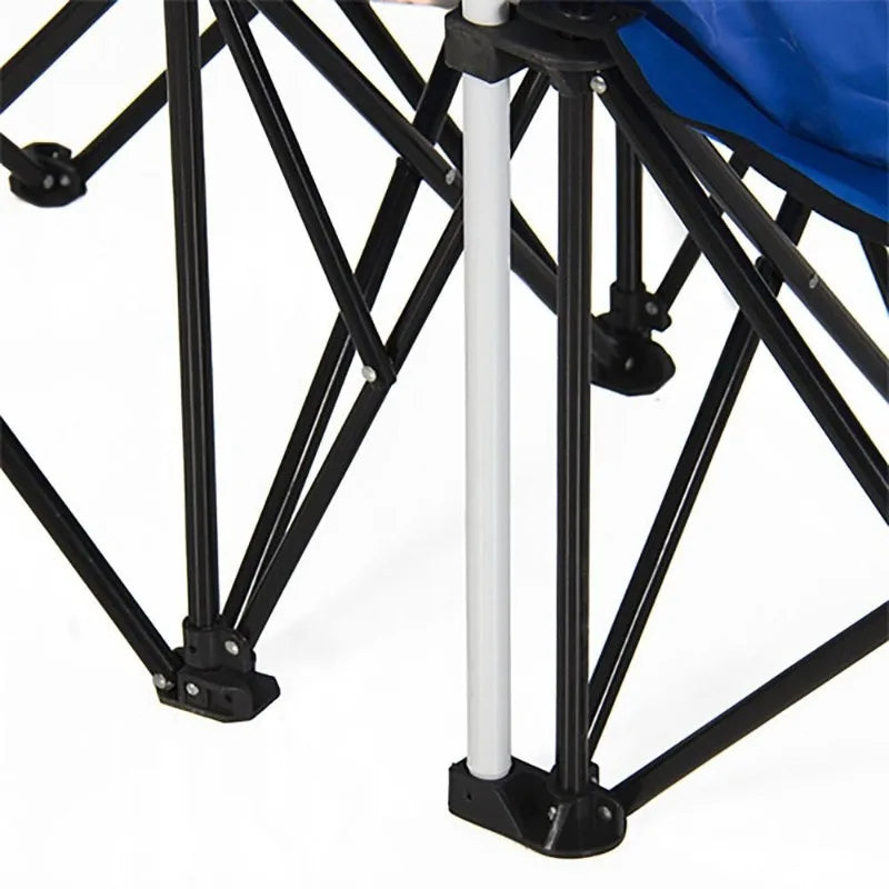 Camping Furnishings Folding Camping Outdoor Picnic Double Chair with Umbrella Table Cooler Beach New