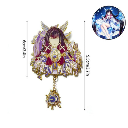 Genshin Impact Tsaritsa Columbina Flins Pin Genshin Figure Badge Accessories Backpack Charms Party Favor Gifts