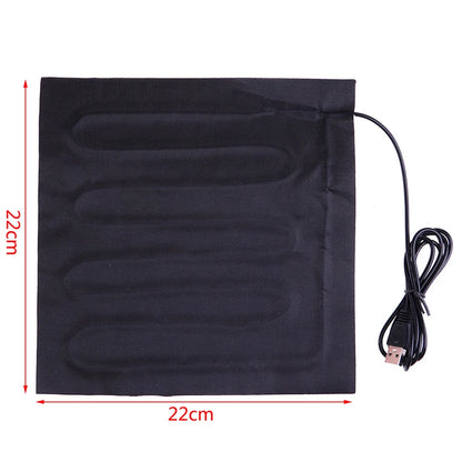 (BBQ4)USB 22x22cm 5V Pet Warmer Heating Pad Electric Heater Pad Winter Warm Carpet Carbon Fiber Heating Pad Hand Warmer