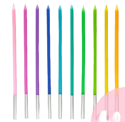 6/12/48pcs Birthday Candles Spiral Cake Candles  Long Thin Cake Candles For Wedding Party And Cake Decoration