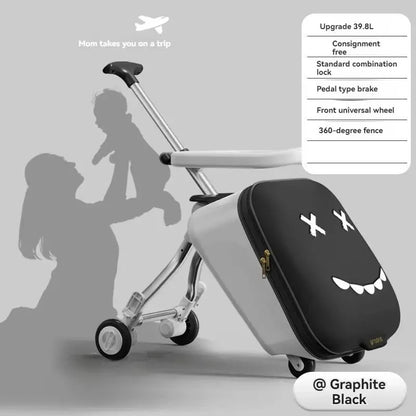 Children's Luggage Case Can Ride and Walk the Baby's Suitcase The Baby Can Take the Suitcase. 20-Inch Folding Stroller Can
