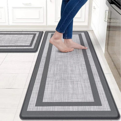 VIKAMA European Retro Kitchen Carpet Long Rectangular Water Absorbing Rug for Bathrooms, Entrance and Exit Mats Home Decor Items