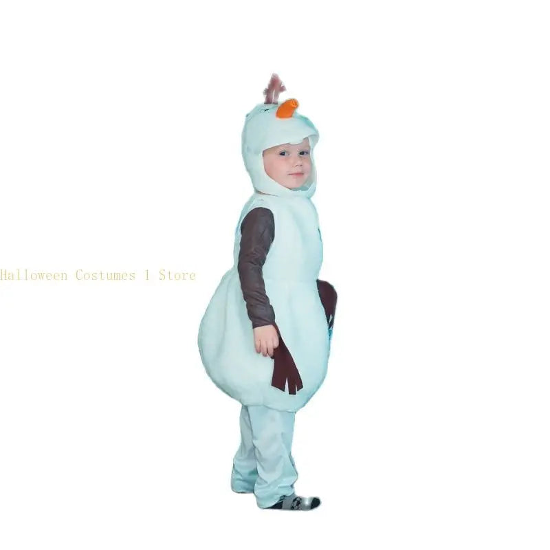 Kids Olaf Halloween Costumes Cosplay for Boys Girls Child Cute Christmas Gift Olaf Toddler Cartoon Movie Snowman Party Dress up