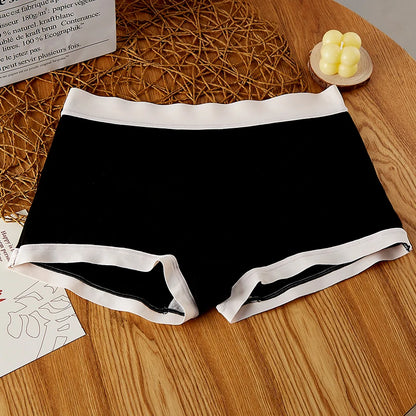 BANNIROU 1Pcs Mid-Rise Seamless Women's Boyshort Safety Knickers Pants Panties For Woman Intimates Female Underwear Lingerie