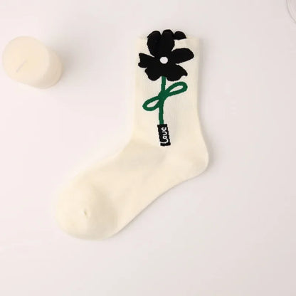 New Women Socks Korean Style Flower Trend Casual Cotton Socks Girls Frilly Ruffle Cute Sweet Breathable Kawaii Crew Socks Girls