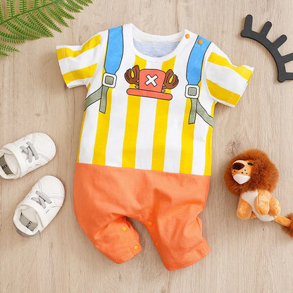 Baby Romper 100% Cotton Summer Short Sleeve Anime Cosplay Costume Soft Infant Jumpsuit Newborn Boy Girl One-Piece Bodysuit 0-18M