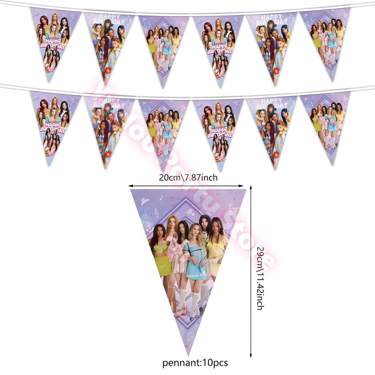 Idol K&Katseye Birthday Party Favors Bracelet Sticker Keychain Kpop Girl Balloons Party Decoration Fans Gifts Baby Shower Suppli