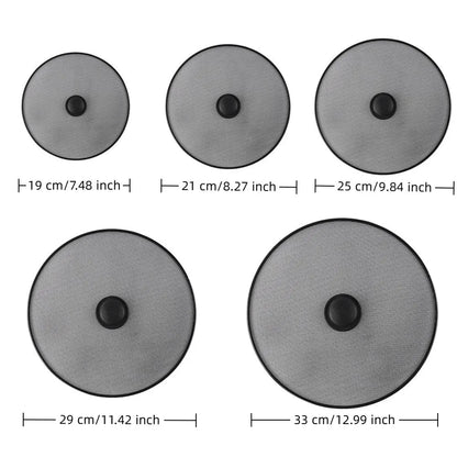 Anti-Splash Splatter Screen Fine Mesh Stainless Steel Anti Grease Lid With Handle Oil Splash Guard Frying Pan Use