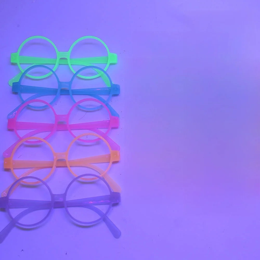 5Pcs Light Up LED Glasses Colors Glow Glasses Glow in The Dark Birthday Party Supplies Neon Party Favors for Kids Adults