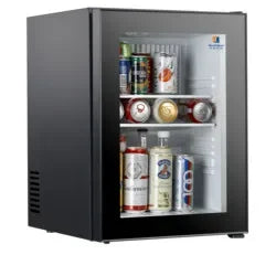 Glass Door Minibar Fridge Refrigerator for Hotel No Noise Luxury 40L Haino Teko 220v 65 Air Cooling Diagnostic Tools Fridge 65W