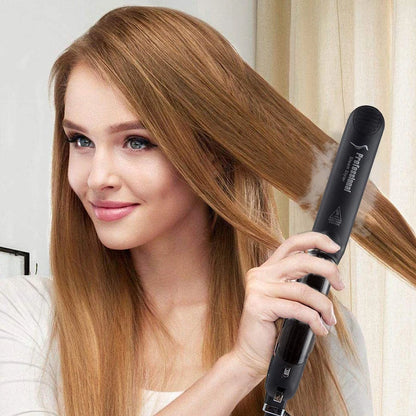 Hair Steam Straightener Ceramic Steam Flat Iron Vapor Plate Wet Dry Hair Iron Steamer Styling Tool Hair Styling Accessories