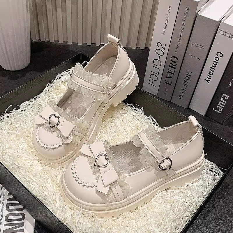 2025 Summer New School Girl JK Loafer Pumps Platform Shoes Japanese Style Lolita Y2K Kawaii Jirai Kei Fashion