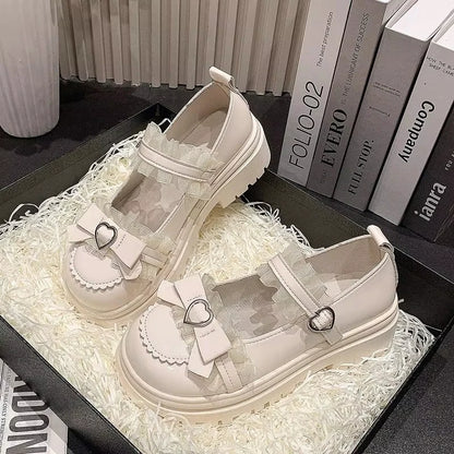 2025 Summer New School Girl JK Loafer Pumps Platform Shoes Japanese Style Lolita Y2K Kawaii Jirai Kei Fashion