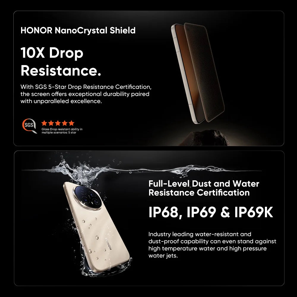HONOR Magic8 Pro Global Version 5G Smartphone Magic 8 Pro Snapdragon 8 Elite Gen 5 6.71'' 120Hz OLED Display 100W Fast Charge