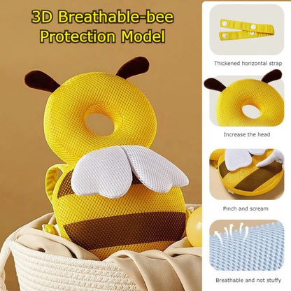 20x30cm Learn Walk Head Protector Cushion Head Back Protector Baby Protect Pillow Anti Fall Backward Cap Carry Cartoon Bee