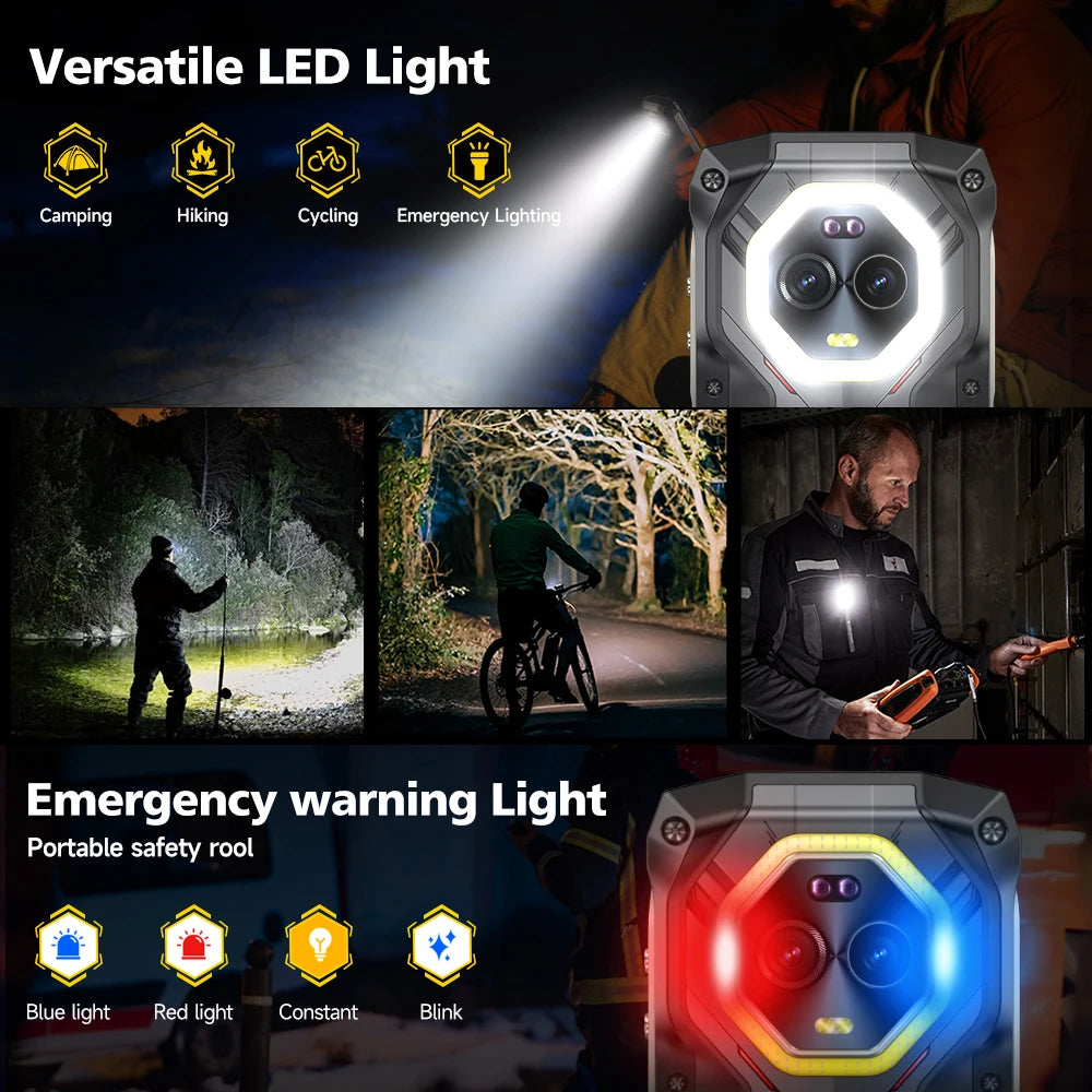 Ulefone Armor Mini 20 Pro 5G 4.7' Rugged Phone 64MP Night Camera 6200mAh Smartphone LED Light 16+256GB Android 14 Mobile Phone