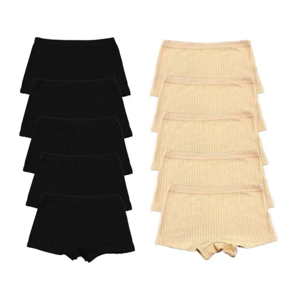 10PCS Fast Shipping M-XL 95% Cotton Boxer Shorts Women Sports Panties Yoga Panty for Female Underpants