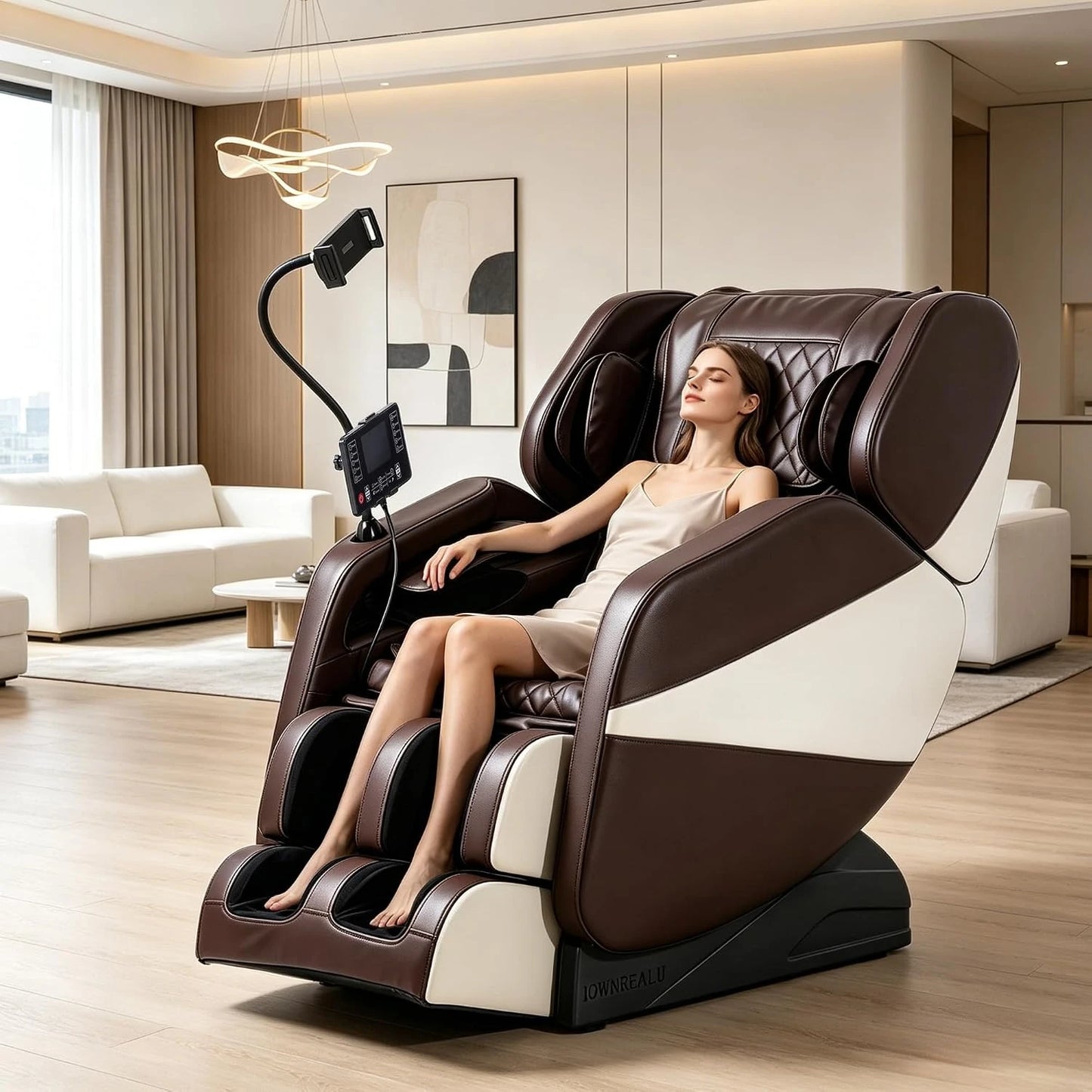 2026 Zero Gravity Full Body Massage Chair Recliner with 10 Rollers Airbags Heating Foot Massage Bluetooth Speaker, Custom