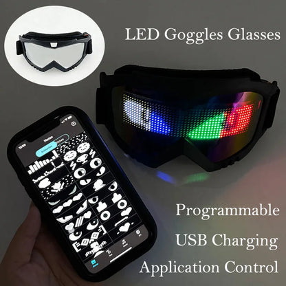 1set Luminous Glowing Glasses and Gloves Remote Control LED Glasses&Gloves Carnival Party Performance Props Festival Supplies