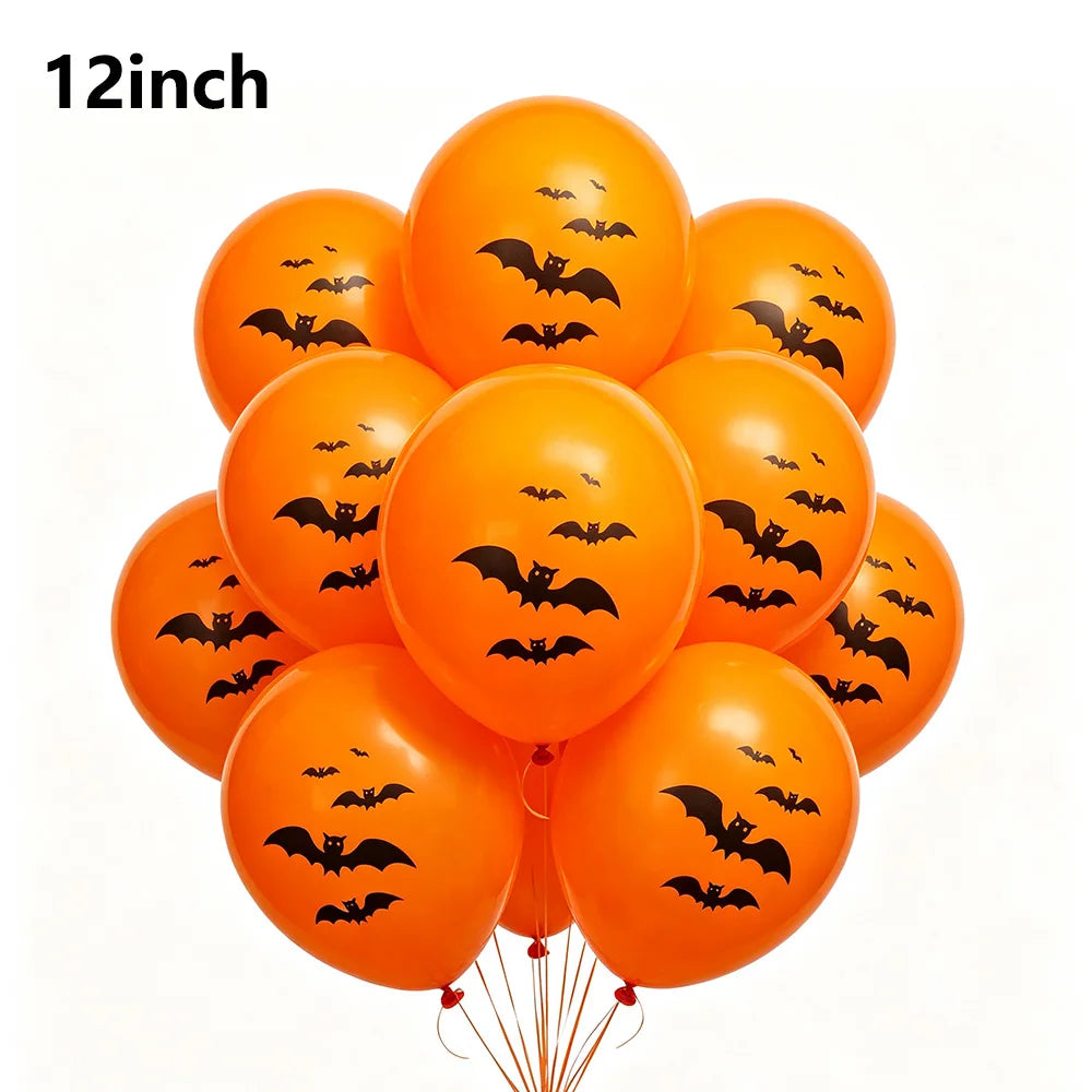 Halloween Black Orange White Latex Balloon Confetti Balloons Bouquet for Birthday Trick or Treat Halloween 2026 Home Decorations