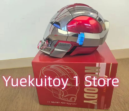 Newly Upgraded Iron Man Helmet Mk5 Mk50 Mk17 Wearable Voice Controlled Opening And Closing Classic Collectible Ornaments Gifts