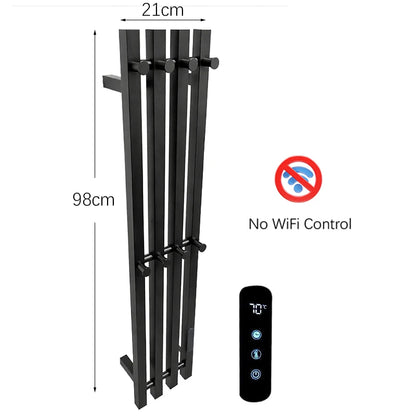 OXG Electric Heated Towel Rack Wall Mounted Bathroom Towel Warmer Dryer Heater 3 Bars Timer Touch Control WiFi Energy Saving