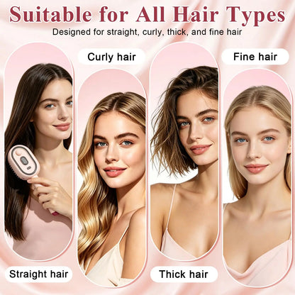 Electric Spray Hair Straightener Comb Electric Steaming Air Cushion Massage Hair Brush Rechargeable Detangling Steam Brush