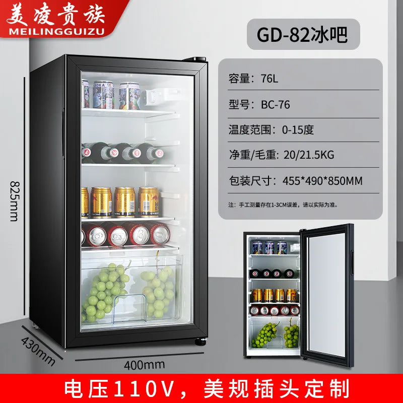 Foreign Trade Hotel Room 110V American Standard Minibar Wine Cooler Electric Stainless Steel 36L Refrigerated Storage Cabinet