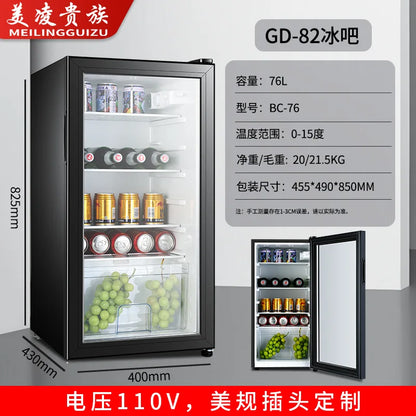 Foreign Trade Hotel Room 110V American Standard Minibar Wine Cooler Electric Stainless Steel 36L Refrigerated Storage Cabinet