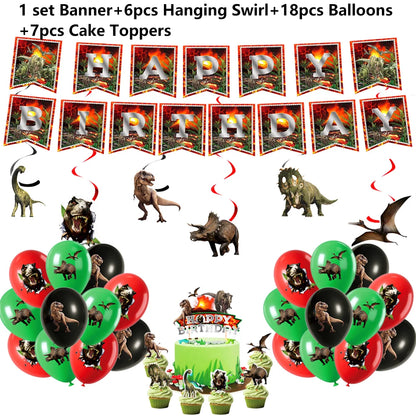 Dinosaur Party Decor 32inch Dinosaur Number Balloons 1-3 Year Olds Kid Birthday Baby Shower Matte Cartoon Foil Balloon Decors