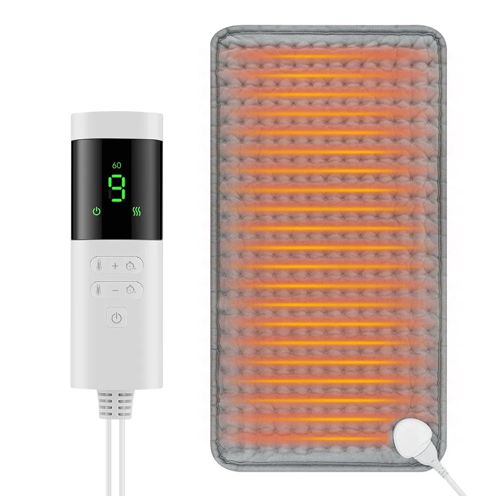 Electric Heating Blanket Thermal Pads Warmer 9 Levels Heated Mat Soft&Safe Winter Body Back Leg Warmer Pads Home Use  60*30cm