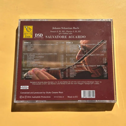 Accardo Bach Sonatas and Partitas for Solo Violin 2CD Audiophile Classical Violin Masterpiece Brand New Sealed In Stock