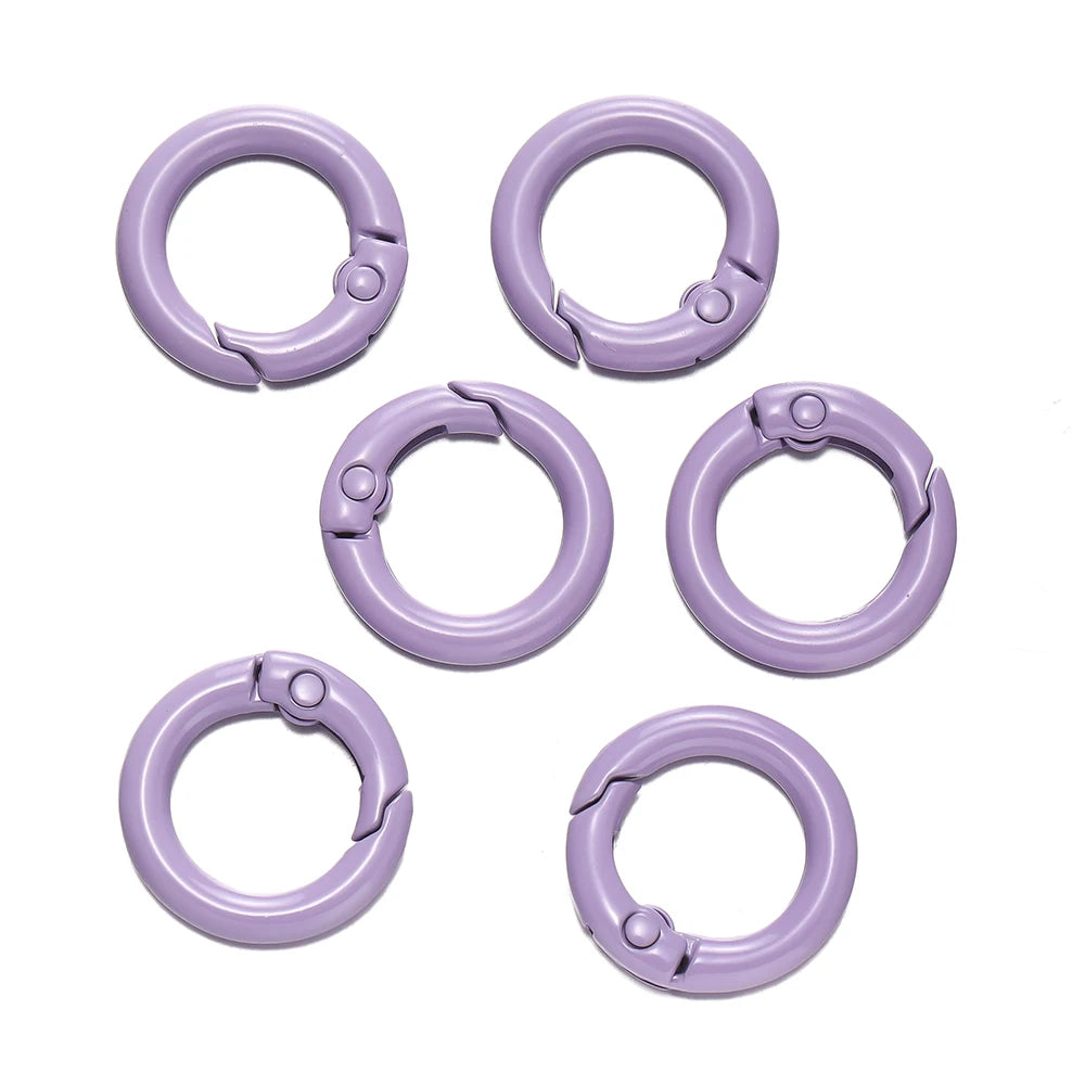 Colorful O-Ring Spring Clasp Clips — Zinc Alloy Carabiner Connectors