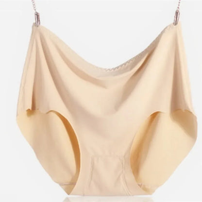 4Pcs Women Plus Size High Waist Ice Silk Boy Shorts Sexy Ultrathin Breathable Soft Underwear Panties Lingerie for 55-125kg