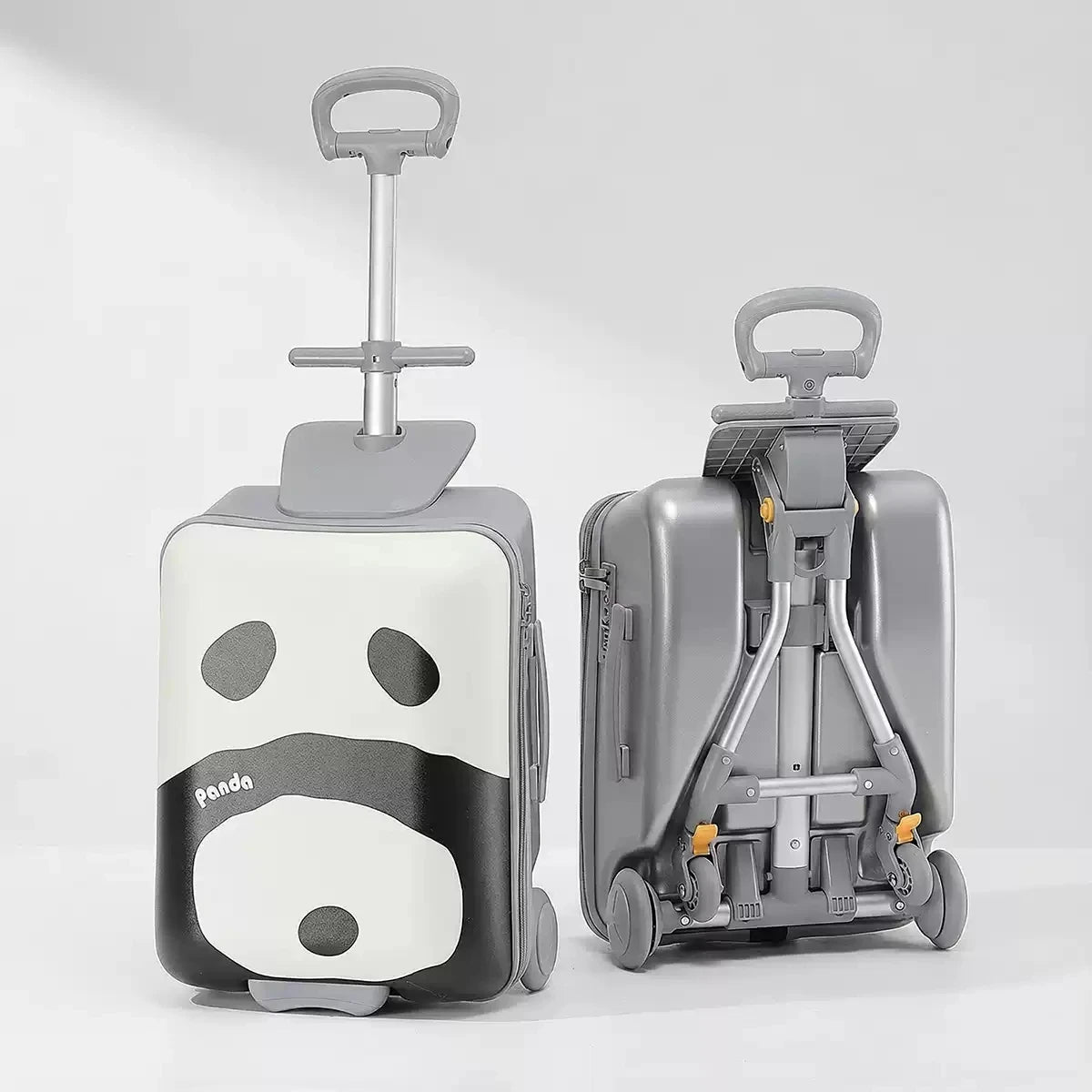 Suitcase Travel Children's Carrier Cart Multi-functional Rideable Rolling Luggage Carry on 20inch Trolley Case Stroller for Trip