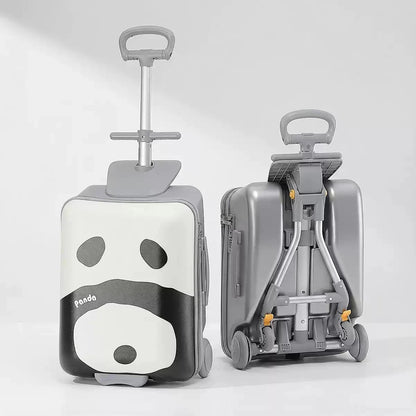 Suitcase Travel Children's Carrier Cart Multi-functional Rideable Rolling Luggage Carry on 20inch Trolley Case Stroller for Trip