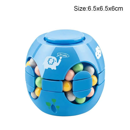 Funny Plastics Magic Bean Cube Spinner Finger Gyro 3D Rotating Ball Rotating Ball Stress Relief