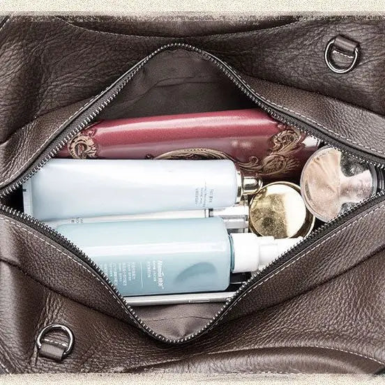 Retro genuine leather women's bag single-shoulder crossbody bags versatile handbag ins package 2025 new style fashion bag