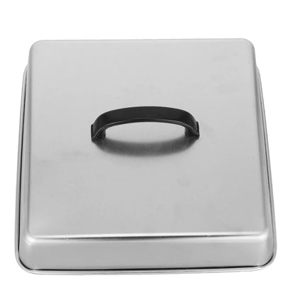 Square Basting Cover 10x10x2 Stainless Steel Grill Pan Cover Dome Cheese Melting Steaming Lid Griddle Splatter Guard