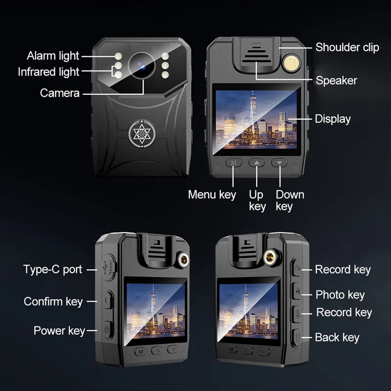 4K HD Mini Camera WIFI Connection Infrared Night Vision Police Body Camera Waterproof Portable Cam Small Digital Video Recorder