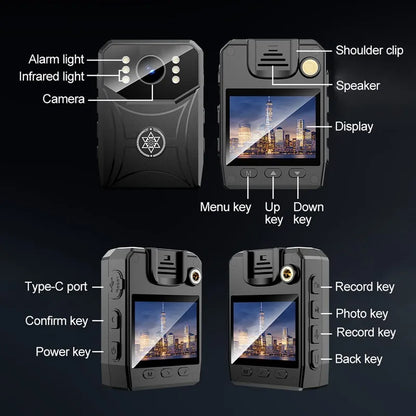 4K HD Mini Camera WIFI Connection Infrared Night Vision Police Body Camera Waterproof Portable Cam Small Digital Video Recorder