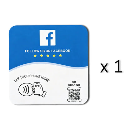 NTAG215 Programmable NFC Standing Card Editable 13.56MHz QR Code Google Review Square Table Display Card for Business