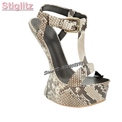 Cross-tied Super High Heel Sandals Candy Color Round Toe Platform Strange Style Heels 2025 Summer Women Shaped Heel Shoes 15CM