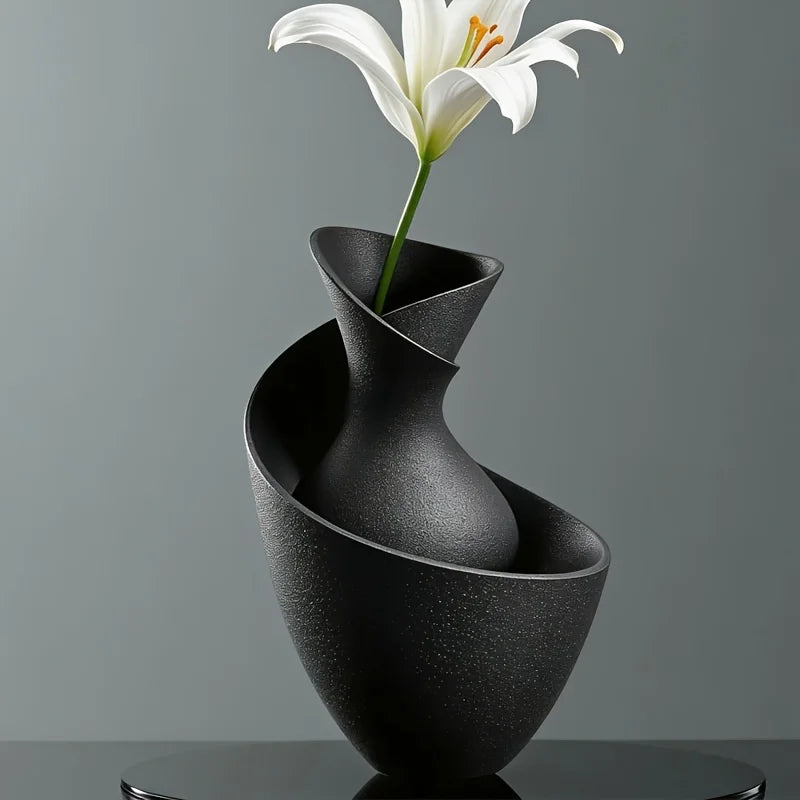 Minimalist Nordic Vase, Light Luxury Tabletop Ornament, Art Flower Arrangement Decor for Entryway Living Room
