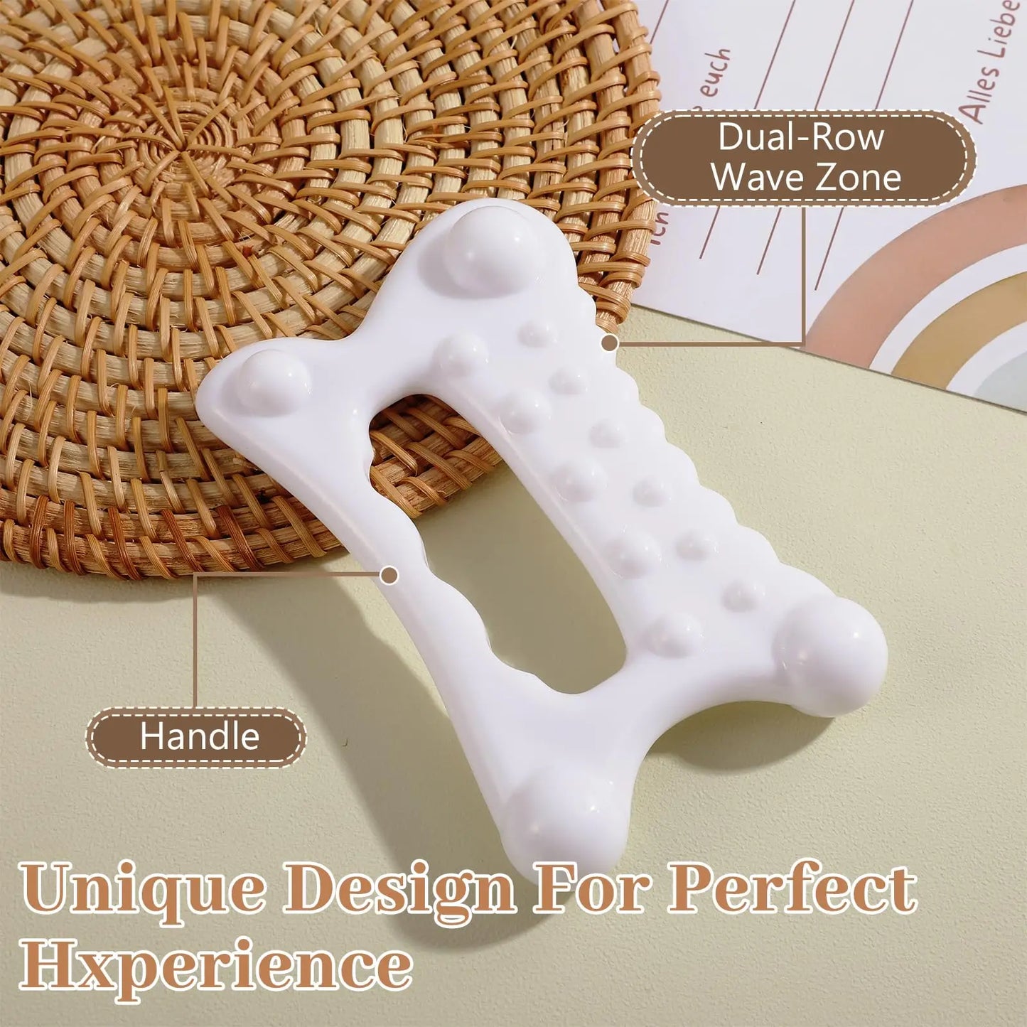 A square thumb massager, multifunctional acupoint pressing massage, portable bone-shaped design for meridian relaxation