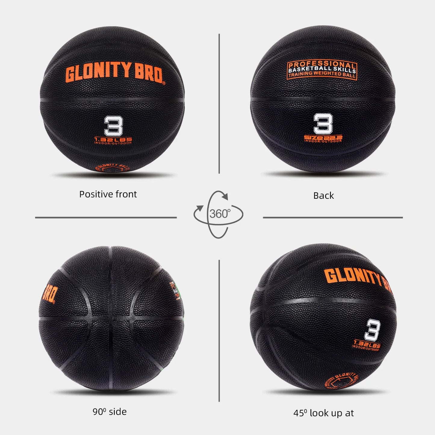 Trainer Small Heavy Ball Size 3 Basketball Ball For Indoor & Outdoor – Improve Dribbling, Passing, Handling & Rebounding Skills