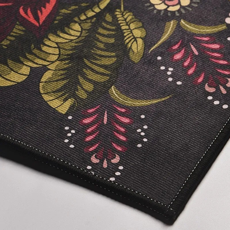 Light Luxury Cloakroom Carpet Home Non-slip Mat Large Area Bedroom Decor Washable Rug European Retro Carpets for Living Room