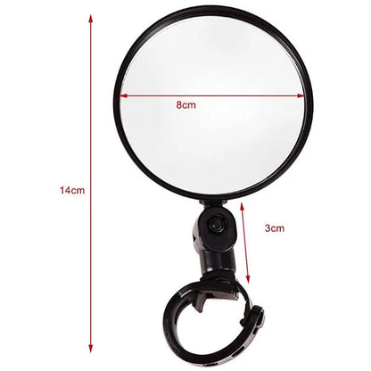 1/2PC Bike Mirror 360 Degree Adjustable Rotatable Handlebar Mirror Wide Bycicle Accessories Cycling Rear View Mirror Accesorios
